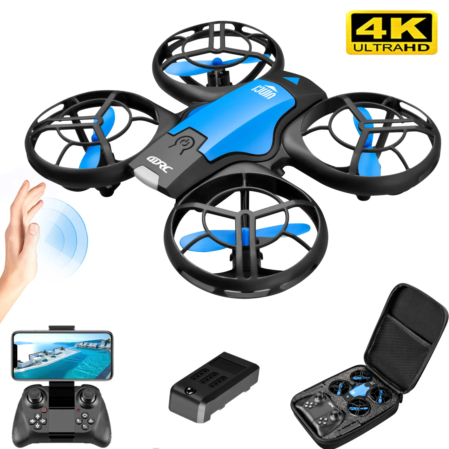 Drone Camera 4K - Novo Mini Drone V8 4K Profissional