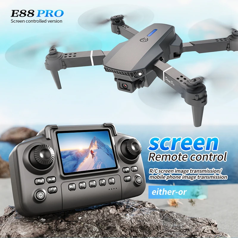 Drone Profissional E88 PRO com - Drone Camera 4K avaliação e preço